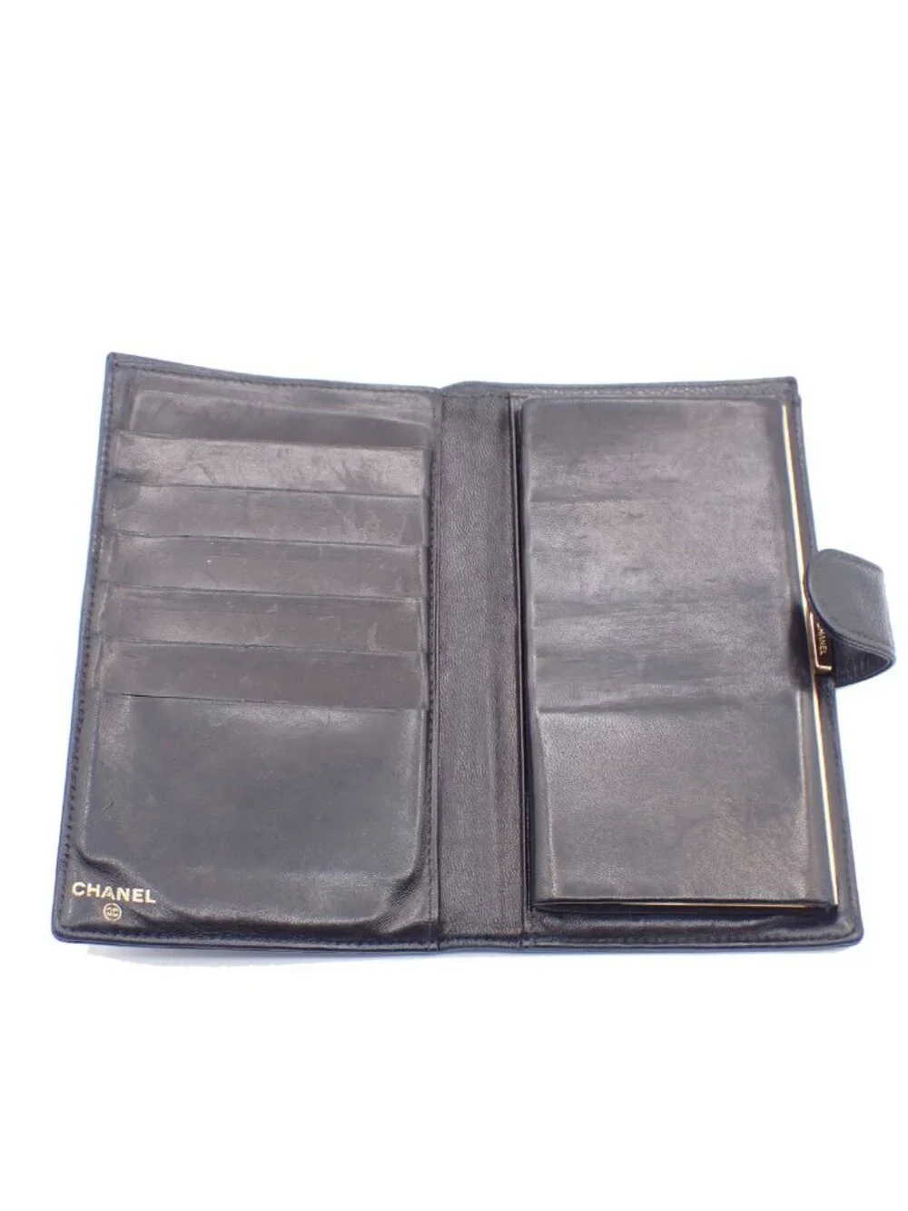 Chanel CC Bifold Wallet Black Caviar Leather